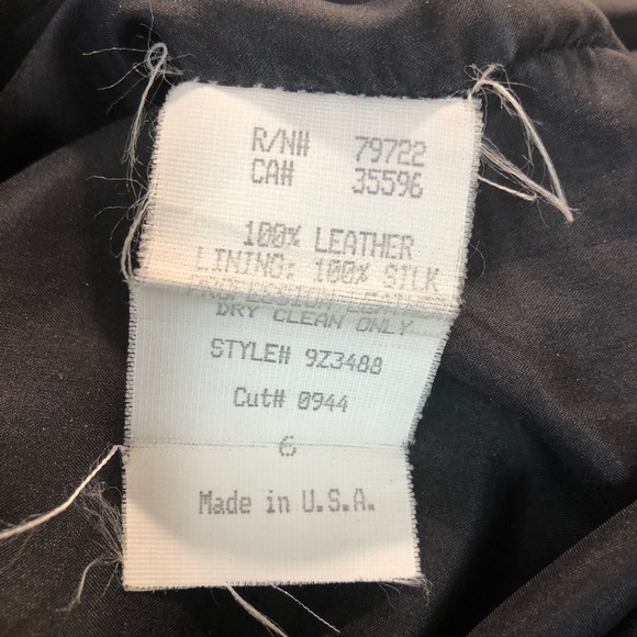 Poleci black leather silk lined pants size 6 - Picture 4 of 6